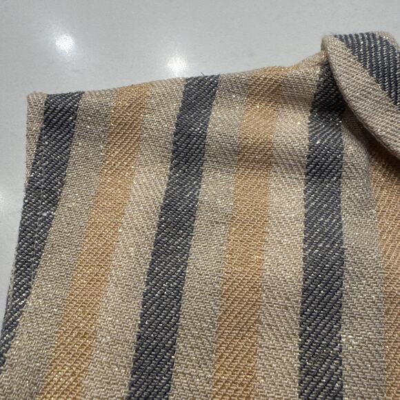 Louis Louise Paris Striped Metallic Romper Girls Size 6 Shimmer Button Front - Picture 6 of 8